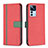 Leather Case Stands Flip Cover Holder B13F for Xiaomi Redmi K50 Ultra 5G Red