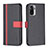 Leather Case Stands Flip Cover Holder B13F for Xiaomi Redmi Note 10 4G Black