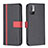 Leather Case Stands Flip Cover Holder B13F for Xiaomi Redmi Note 10 5G Black