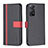 Leather Case Stands Flip Cover Holder B13F for Xiaomi Redmi Note 11 Pro 4G Black