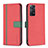 Leather Case Stands Flip Cover Holder B13F for Xiaomi Redmi Note 11 Pro 4G Red