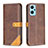 Leather Case Stands Flip Cover Holder B14F for Realme 9i 4G