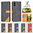 Leather Case Stands Flip Cover Holder B14F for Samsung Galaxy M04