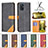 Leather Case Stands Flip Cover Holder B14F for Samsung Galaxy M40S