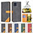 Leather Case Stands Flip Cover Holder B14F for Samsung Galaxy M53 5G