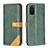 Leather Case Stands Flip Cover Holder B14F for Samsung Galaxy S20 Plus Green