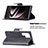 Leather Case Stands Flip Cover Holder B14F for Samsung Galaxy S21 Ultra 5G