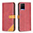 Leather Case Stands Flip Cover Holder B14F for Vivo Y21e