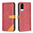 Leather Case Stands Flip Cover Holder B14F for Vivo Y31 (2021) Red