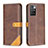 Leather Case Stands Flip Cover Holder B14F for Xiaomi Redmi 10 (2022)