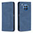 Leather Case Stands Flip Cover Holder B15F for Huawei Honor 50 Lite Blue