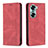 Leather Case Stands Flip Cover Holder B15F for Huawei Honor 60 5G Red