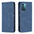 Leather Case Stands Flip Cover Holder B15F for Nokia G21 Blue