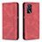 Leather Case Stands Flip Cover Holder B15F for Oppo A16 Red