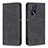 Leather Case Stands Flip Cover Holder B15F for Oppo A16s Black
