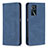 Leather Case Stands Flip Cover Holder B15F for Oppo A16s Blue