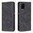 Leather Case Stands Flip Cover Holder B15F for Oppo A54 4G Black