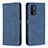 Leather Case Stands Flip Cover Holder B15F for Oppo A93 5G Blue