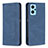 Leather Case Stands Flip Cover Holder B15F for Oppo A96 4G Blue