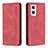 Leather Case Stands Flip Cover Holder B15F for Oppo A96 5G Red