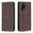 Leather Case Stands Flip Cover Holder B15F for Oppo F19 Brown