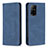 Leather Case Stands Flip Cover Holder B15F for Oppo F19 Pro+ Plus 5G Blue