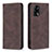 Leather Case Stands Flip Cover Holder B15F for Oppo F19s Brown