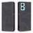 Leather Case Stands Flip Cover Holder B15F for Oppo K10 4G Black