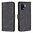 Leather Case Stands Flip Cover Holder B15F for Oppo Reno5 F Black