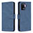 Leather Case Stands Flip Cover Holder B15F for Oppo Reno5 F Blue
