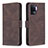 Leather Case Stands Flip Cover Holder B15F for Oppo Reno5 F Brown