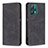 Leather Case Stands Flip Cover Holder B15F for Realme 9 5G Black