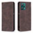 Leather Case Stands Flip Cover Holder B15F for Realme 9 5G Brown