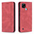 Leather Case Stands Flip Cover Holder B15F for Realme C21 Red