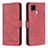 Leather Case Stands Flip Cover Holder B15F for Realme C25 Red