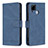 Leather Case Stands Flip Cover Holder B15F for Realme C25S Blue