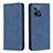 Leather Case Stands Flip Cover Holder B15F for Realme C31 Blue