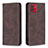 Leather Case Stands Flip Cover Holder B15F for Samsung Galaxy A03 Brown