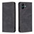 Leather Case Stands Flip Cover Holder B15F for Samsung Galaxy A04 4G Black