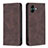 Leather Case Stands Flip Cover Holder B15F for Samsung Galaxy A04E Brown