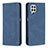 Leather Case Stands Flip Cover Holder B15F for Samsung Galaxy A22 4G Blue