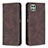 Leather Case Stands Flip Cover Holder B15F for Samsung Galaxy A22 5G Brown