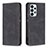 Leather Case Stands Flip Cover Holder B15F for Samsung Galaxy A23 4G Black