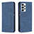 Leather Case Stands Flip Cover Holder B15F for Samsung Galaxy A23 4G Blue