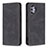 Leather Case Stands Flip Cover Holder B15F for Samsung Galaxy A32 5G Black