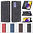 Leather Case Stands Flip Cover Holder B15F for Samsung Galaxy A72 4G