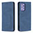 Leather Case Stands Flip Cover Holder B15F for Samsung Galaxy A72 5G Blue