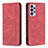 Leather Case Stands Flip Cover Holder B15F for Samsung Galaxy A73 5G Red