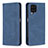 Leather Case Stands Flip Cover Holder B15F for Samsung Galaxy F12 Blue