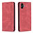 Leather Case Stands Flip Cover Holder B15F for Samsung Galaxy M04 Red